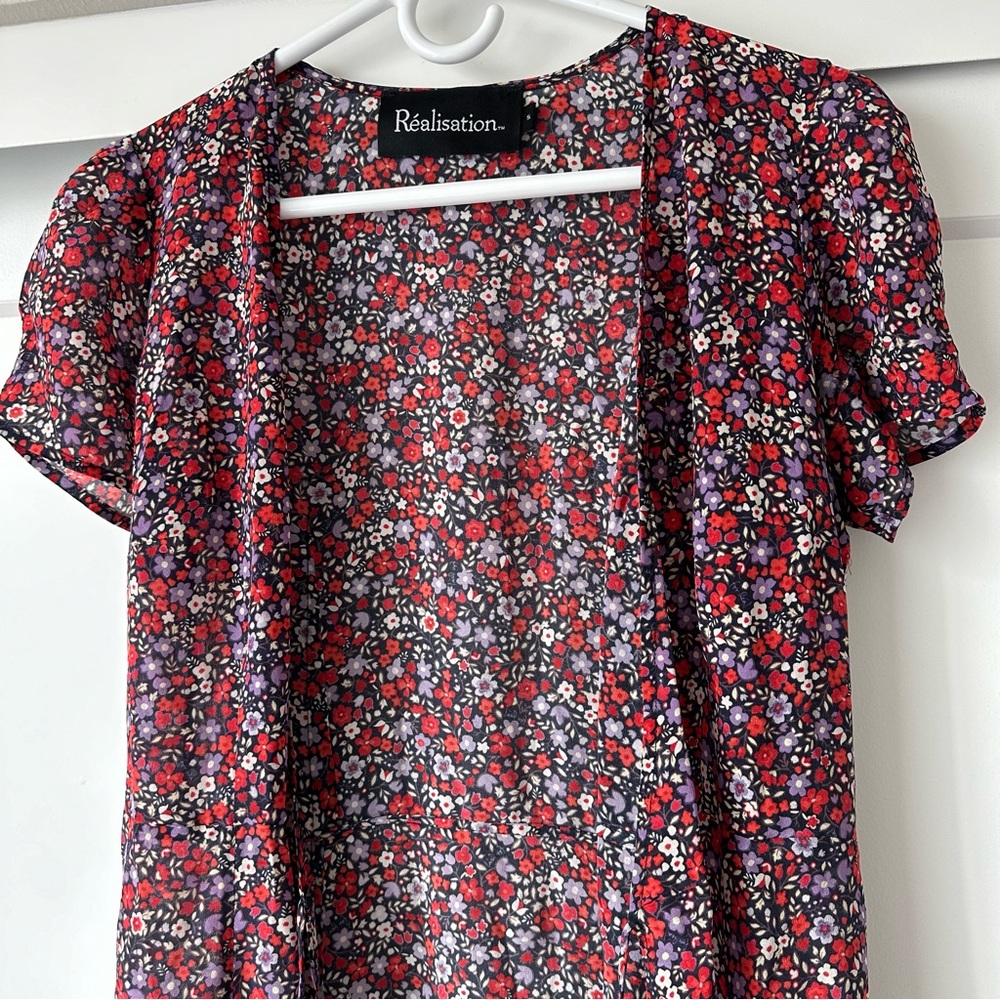 Realisation Par Floral Midi Dress